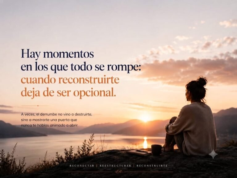 Hay momentos en los que todo se rompe: cuando reconstruirte deja de ser opcional