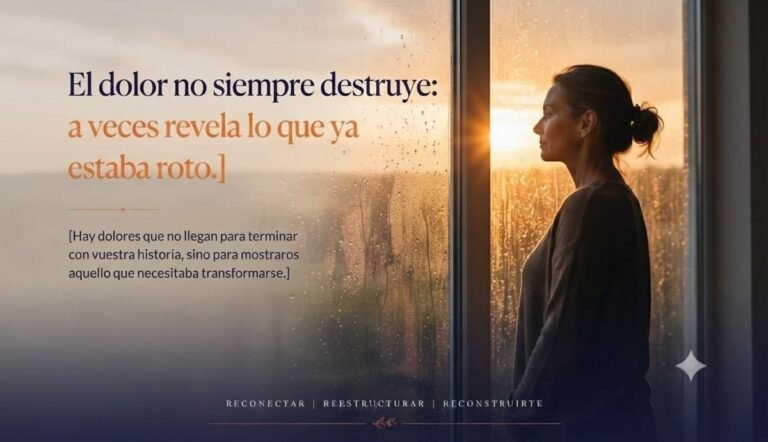 El dolor no siempre destruye: a veces revela lo que ya estaba roto